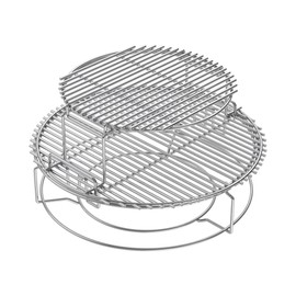BBQ-PLUS Expander Rack Replacement Kit for Large Big Green Egg,Heavy Duty Stainless Steel 3 Tier 5 Piece Grill Basket Accessories with Removable Cooking Rack System Large