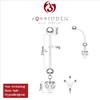 Forbidden Body Jewelry 14g 1" Inch Bio Flex Pregnancy Navel