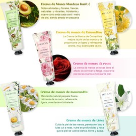 FUWEN 10PCS Crema de Manos Hidratante, Crema de Manos Hidratante Diaria con Fragancia Vegetal, Coleccin de Cremas de Mano Profundamente Hidratantes y Nutritivas, Regalos ideal para Mujeres, 30ml 10