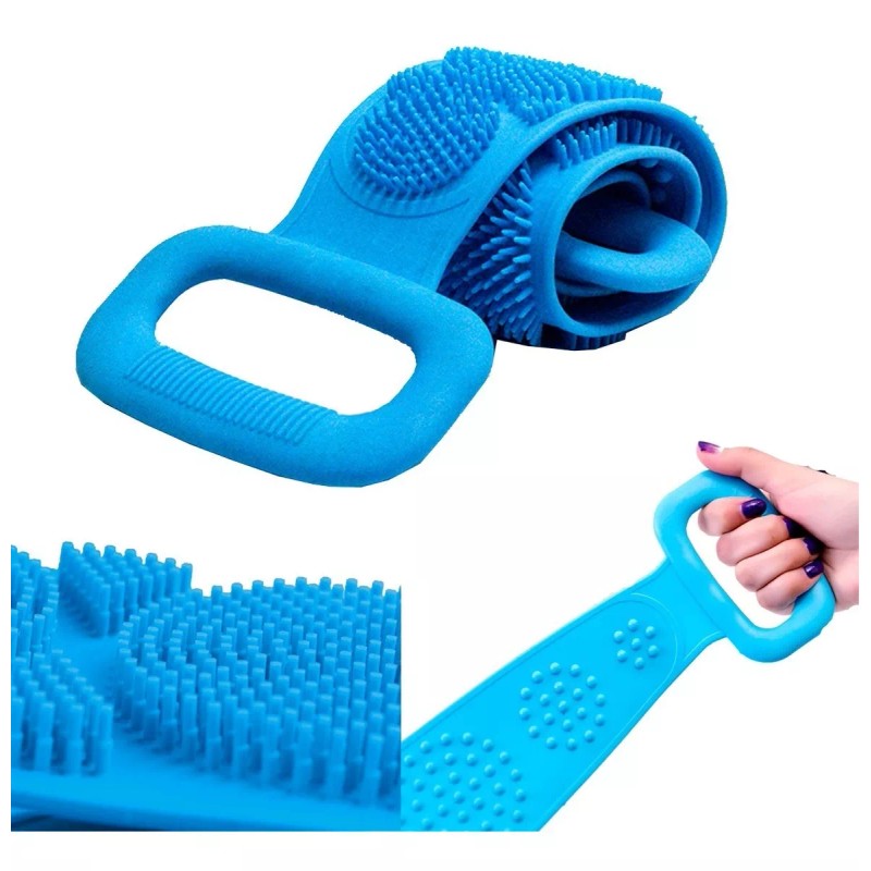 Veraly Cepillo Corporal De Silicona Para Baño Espalda Doble Cara