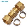 LTWFITTING 3/4-Inch OD Compression Union,Brass Compression Fitting(Pack of 3)