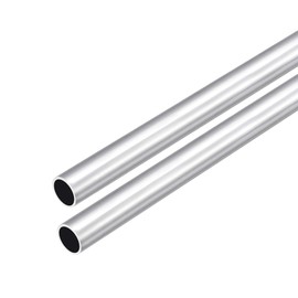 DMiotech Pack of 2 (17 mm outer diameter x 15 mm inner diameter) 6063 aluminium round tube, 300 mm length, industrial metal tube for machine frame construction, DIY projects
