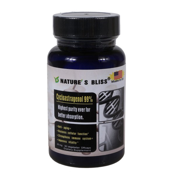 Nature'sbliss Cycloastragenol 25mg 99%,Telomere Supplements, Astragalus Root Extract, Anti Aging