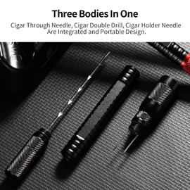 CIGARLOONG Cigar Hole Punch 4 in 1 Retractable Screw Out Hole Opener Sharp Hole Opener (Color : Blue)