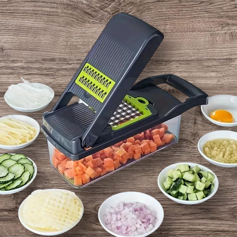 Kitchen ideas Veggie slicer 16 pieces (Gray, 1) 16 pieces