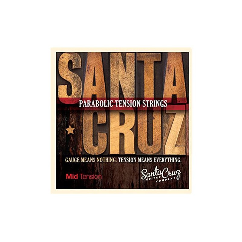 Santa Cruz Parabolic Tension Acoustic Guitar Strings Mid Tension (6