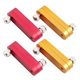 Bestgle 4-Pack Adjustable Ruler Stop Blocks, Thickness Ruler Stopper Fence Aluminum Alloy Rulers Locator Woodworking Rulers Positioning Block Scriber Wood Line Marking Gauge Limit Block Scribing Tools