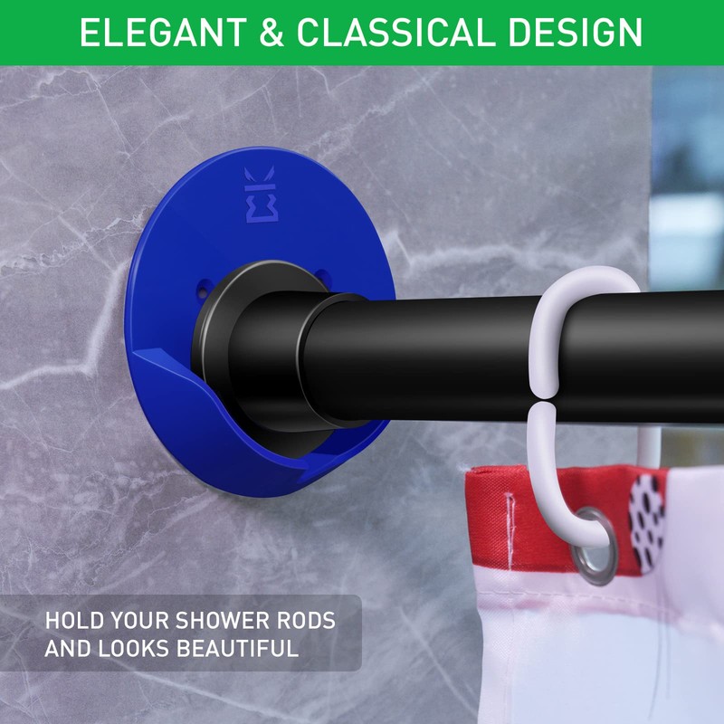 Shower Curtain Rod Holders for Wall – Kitosun Adhesive Tension