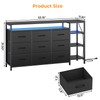 TV Stand for 60 Inches TV,Dresser with Charging Station &