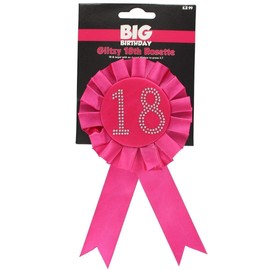 Alandra Birthdays BADGE-18-HP-BIRTH 18 Rosette, Hot Pink