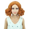 Ginger Wig Short Ginger Wavy Curly Wig for Halloween Cosplay