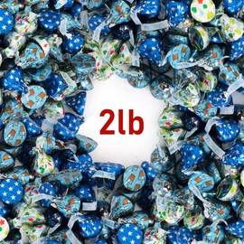 Christmas Kisses Chocolate, 2lb Pack of Christmas Candy Bulk, Christmas Chocolates for Holiday Celebrations, Perfect Christmas Candy Stocking Stuffers, Ideal Christmas kisses for Festive Celebrations