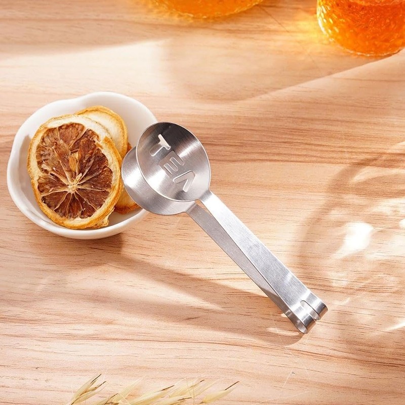 Tea Bag Squeezer Set: 2 Pcs Stainless Steel Tea Spoon