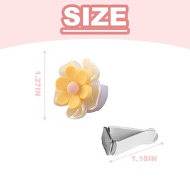 KHGUZ Flower Car Air Vent Clips, 4 PCS Cute Vehicle Air Conditioning Outlet Clamps, Automotive Interior Dashboard Charm Decoration Accessories, Universal for Sedan, SUV, Truck (Yellow)