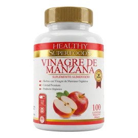 Vinagre De Manzana Premium 100 Caps 500mg Healthy Superfoods Sabor Sin Sabor                                                                          