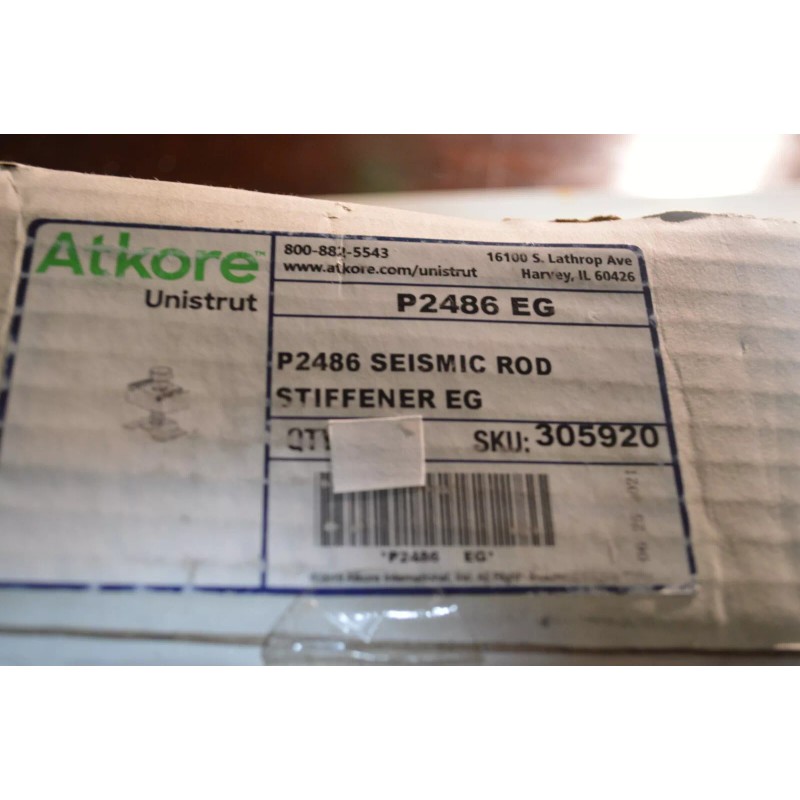 Unistrut (Qty 10) P2486 EG Atkore UNISTRUT Seismic Rod Stiffener