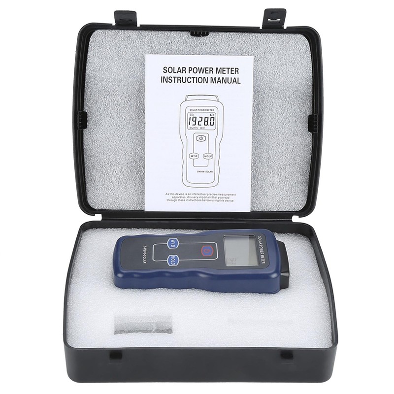 Digital Wm² / Btu Solar Power Meter, Solar Radiation Meter,