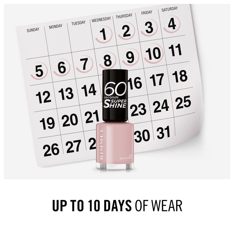 Rimmel 60 Seconds Super-Shine, 8ml, Sea Nymph