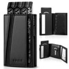 VULKIT Tarjetero de Cuero con Protección RFID, Carteras para Hombre