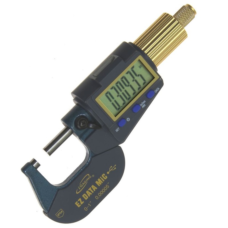 iGaging Digital Micrometer 0-1"/0.00005" Electronic Extra Large LCD Display Inch/Metric