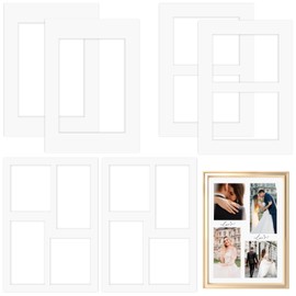 6 Pcs Picture Frame Mount, Board Card Picture Frame Mats, Image Photo Frames Inside Card To Fit, Picture Cardboard Mounts Inside Aperture, Off White Picture Photo Mount, for Graduation Photos Posters