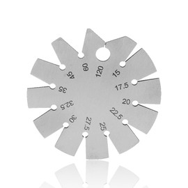 LOCADENCE Stainless Steel Bevel Gauge, 15‑120 Degree 2.8in Diameter Round Knife Angle Finder, Portable Knife Angle Gauge for Woodworking Cutting Tools, Chisels, Planer Blade Edge Measurement