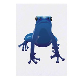 Azeeda Large 'Blue Frog' Temporary Tattoos (TO00030572)