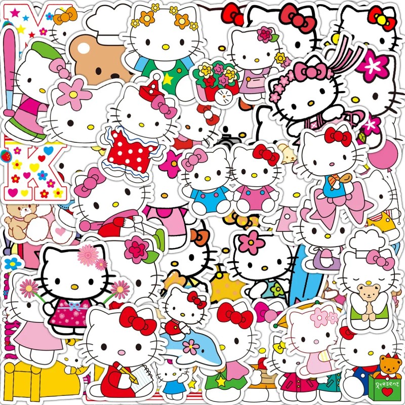 Calcomanias Anime Hellokitty Stickers Pvc Contra Agua