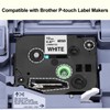 6X Upwinning Aze Label Tape 12mm Compatible with Brother P