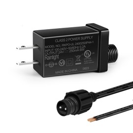 24V 6W 0.25A Class 2 Power Supply, AC to DC Low Voltage Transformer, IP44 Inflatable Power Adapter for LED Strip Lights, Christmas Decor Light, Indoor/Outdoor Use, UL Listed