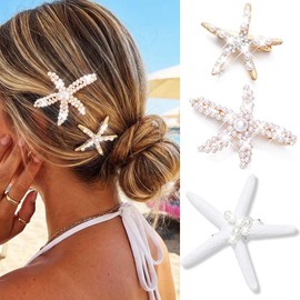 Fashey Starfish Hair Clip Mermaid Seashell Hair Clips Accessories for Women