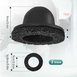 Wheel Hub Grinder, Wheel Hub Grinder, Car Cup Grinder, Wheel Hub, Cleaning Grinding, Rust Removal, 150 mm for 1/2 Inch Impact Wrench, with 2 Rim Brushes, Black