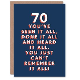 Artery8 Seen All But Can't Remember 70 Year Old Funny 70th For Him Birthday Card