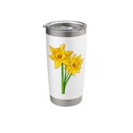 Yellow Daffodil Flowers Floral Spring Easter Garden Gift Stainless Steel Insulated Tumbler