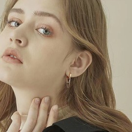 Liaya Dangle Hoop Earrings for Women Teen Girls, Spike Star Moon Pearl Sun Flower Heart Cross Chain Gold Huggie Tiny Drop Dangling Earrings, 925 Sterling Silver Hypoallergenic Fashion Jewelry Gift (Chain gold)