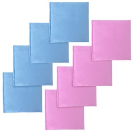 Nattork Cornhole Bags Set of 8 - Premium Corn Hole Bean Bags for Tossing - All Weather Resistant 8 Duck Cloth Double Stiched Corn Hole Bags and Tote Bags - Regulation Size (Blue & Pink)