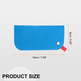 HARFINGTON 2pcs Soft Eyeglasses Bag Portable Felt Glasses Case Sunglasses Storage Pouch Case Holder, Black