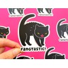 Black Cat Vinyl Sticker - Fangtastic