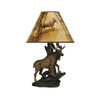 North American Bull Moose Table Lamp with a 12-Inch Diameter