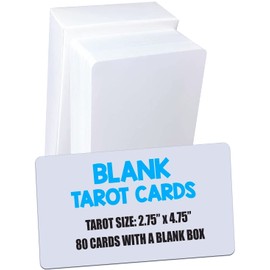 IMAGAME White Blank Tarot Cards Deck, 80 Cards per Deck, Standard Tarot Size(2.75" x 4.75"), Make Your Own Tarot Card, Oracle card, and Game.