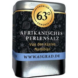 63 Grad - African Pearl Salt - Coarse Salt Beads for Salt Mill (125g)