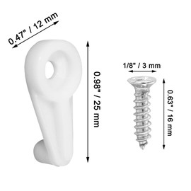 Jiozermi 60 Pcs Glass Window Retainer Clips Kit, White Mirror Fixing Clips Glass Door Holder Cabinet Panel Bracket with Screws for Fixing Glass