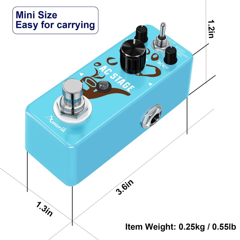 Amuzik Pedal Guitar Effect AC Stage Analog Effect Pedal Simulator