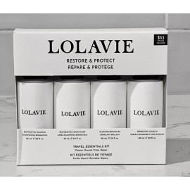 Lolavie Travel Set Restorative Shampoo Conditioner Detangler Leave In 2oz (#n4