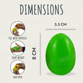 HOVUK 6Pcs Fillable Easter Eggs Pastels- 8cm| Bright and Colorful Fillable Easter Eggs| Suprise Eggs for Kids Fill with Toys and Candies, Easter Basket Filler