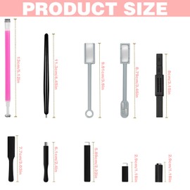 10pcs Cat Eye Nail Magnet Tool Set Magnets Pen Magnetic Plate Double-Head Sturdy Flower Design Powerful Suction 9D Galaxy Cat Eye Gel Nail Polish Art for DIY 3D Magnetic Salon Studio Home