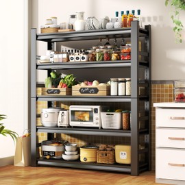 BEESTMUEBLE Heavy Duty Kitchen Storage Shelf, Organizer, Metal Bakers Rack, Pantry Shelves (47.2" W*23.6" D*72" H)