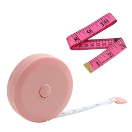 2 Pink Tape Measure for Body,Dual Sided Measuring Tape for Body Measurements,Retractable Fabric Soft Tape Measure for Tailors Sewing,Clothes,Waist Dressmakers 150cm/60 Inches with Inches & Centimeters