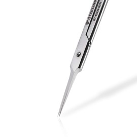 STERLING Professional manicure and pedicure scissors, precision for cutting cuticle and shortening nails, straight, silver and polished, ST-11224-STR