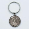 LivelyBuy Archangel St. Michael Keychain Protect Holy Shield Amulet Silver